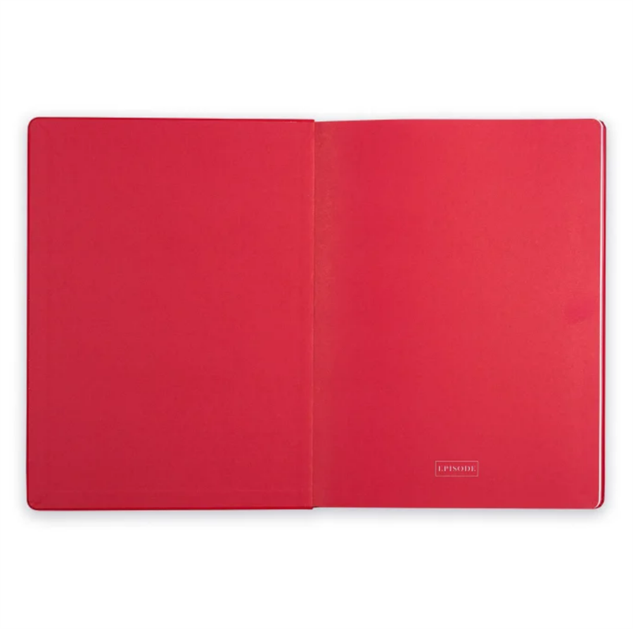 Episode Colourblock Uno Scarlet Red XL Sert Kapak Defter