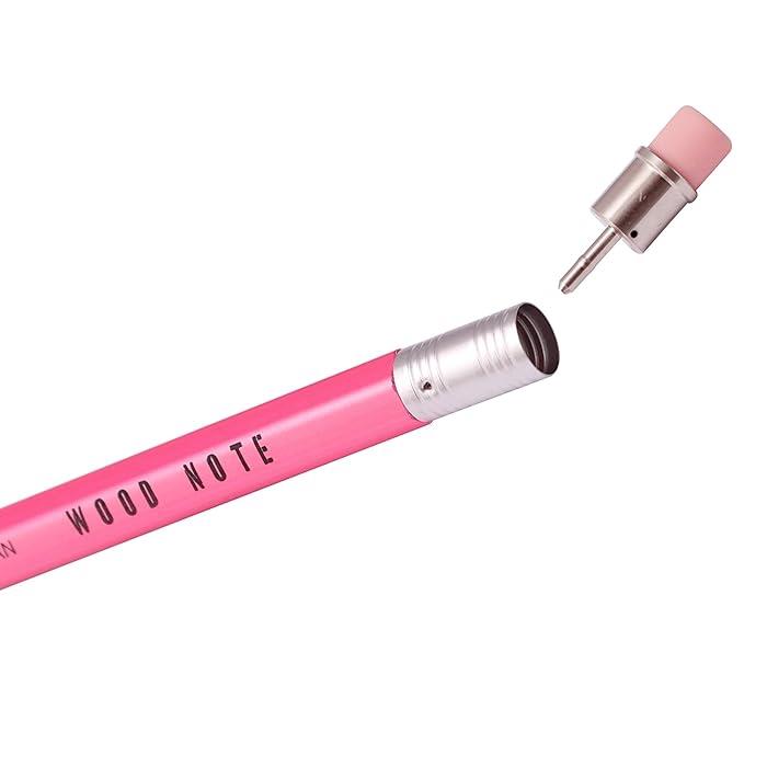 Kitaboshi Sedir Ağacı Gövdeli Japonya Üretimi Mekanik Kalem 0.5 mm Neon Pembe