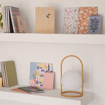 Miquelrius A5 Rafya Sert Kapak Çizgili Spring Flowers Defter