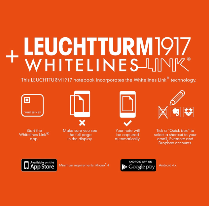 Leuchttrum1917 x WhiteLinesLinks  Limited Edition Master Slim (A4+) 60 Sayfa Çizgili Sert Kapak Defter 345313