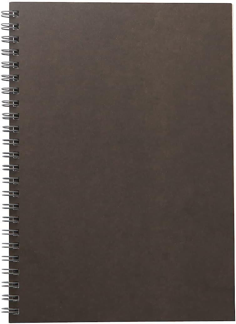 Muji Planting Tree Paper Double Ring Notebook Ruled Grey A5 Çizgili, Telli Defter