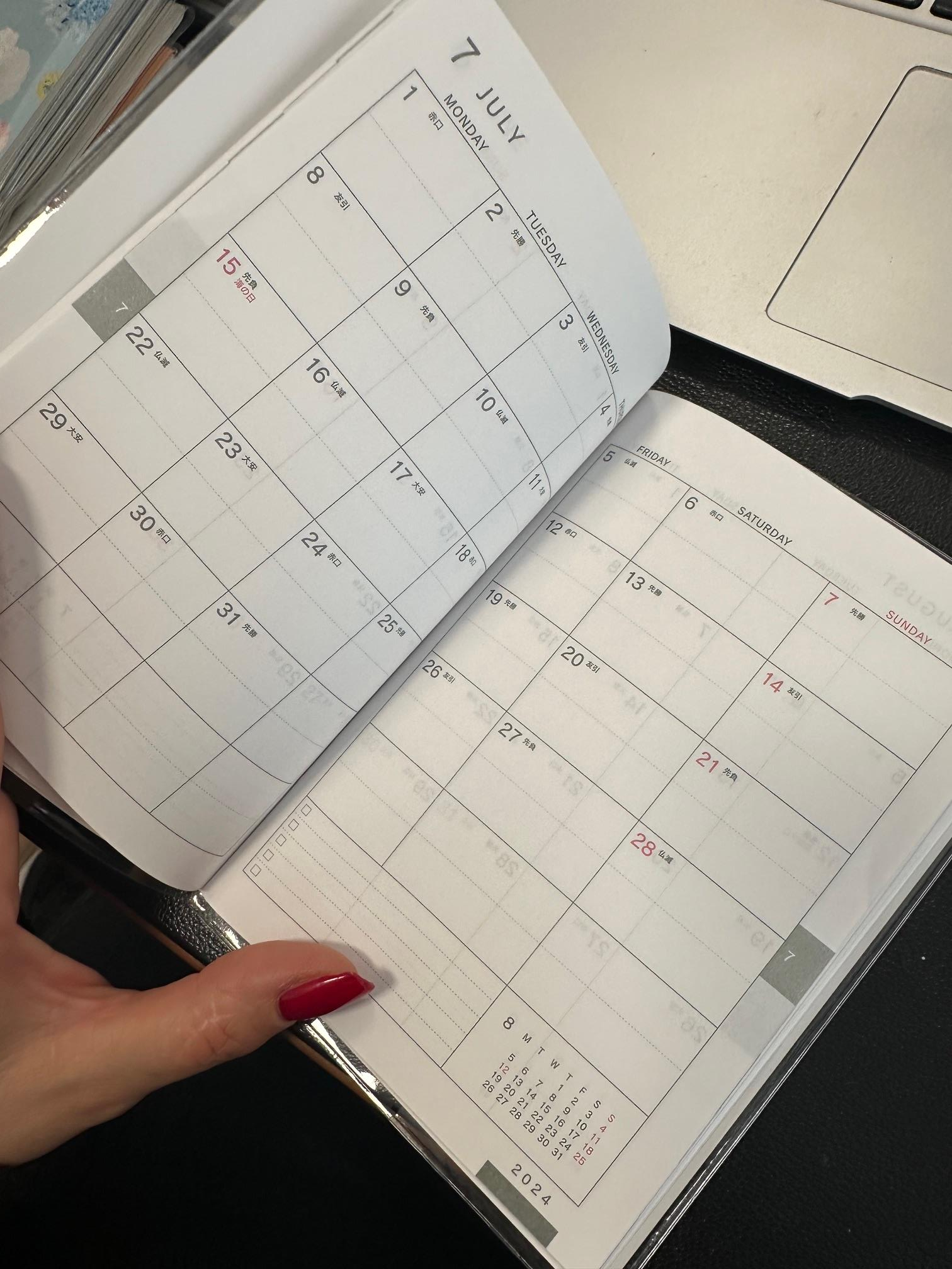White 2024 A6 Planner Schedule Book
