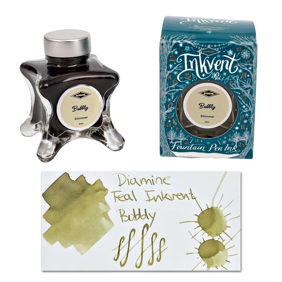 Diamine Inkvent Teal Calender Bubbly Shimmer Mürekkep