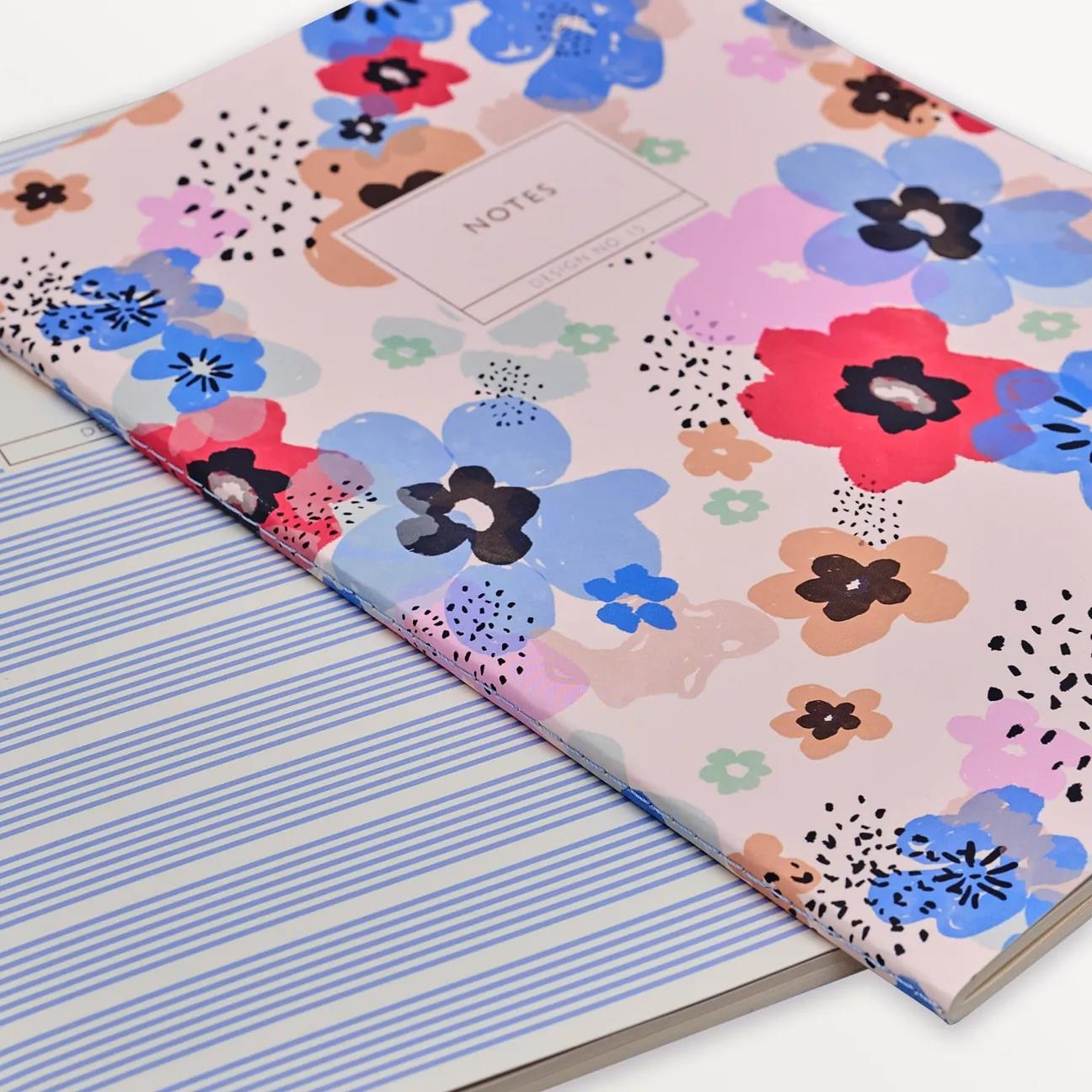 EPISODE MODERN FLORALS ANEMONE & STRIPE SET OF 2 B5 NOTEBOOKS