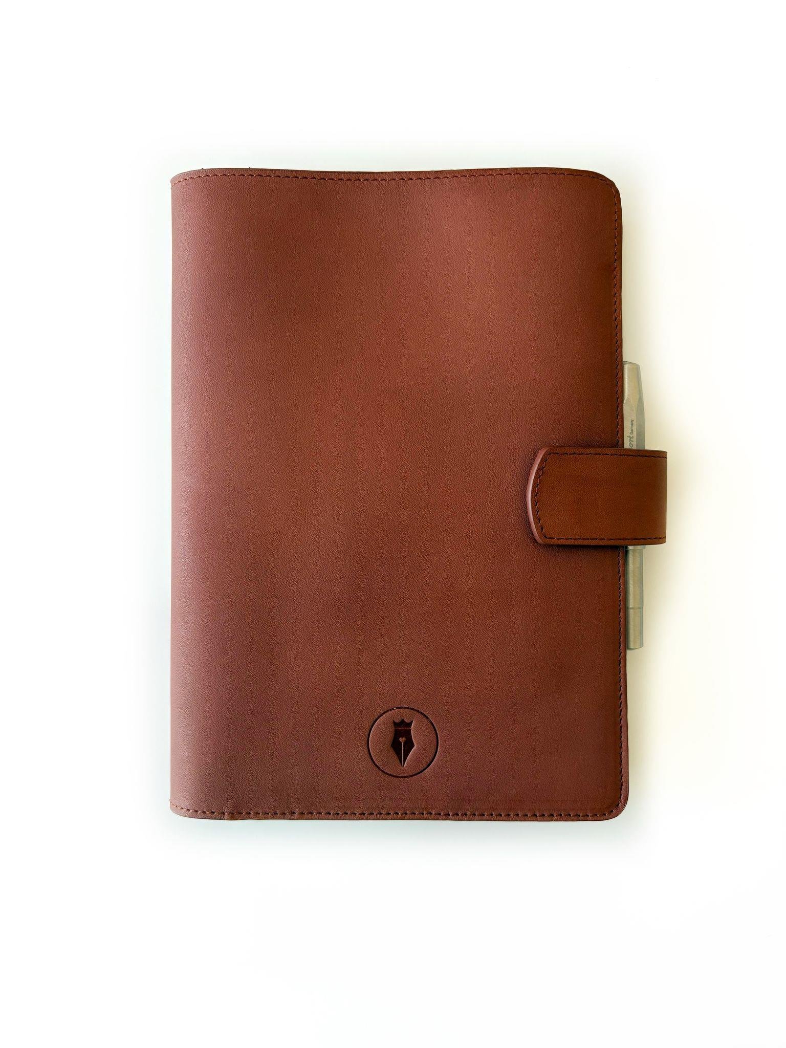 Eng Leather A5 Ebatlı Deri Defter Kılıfı ve Organizer Toffee Brown