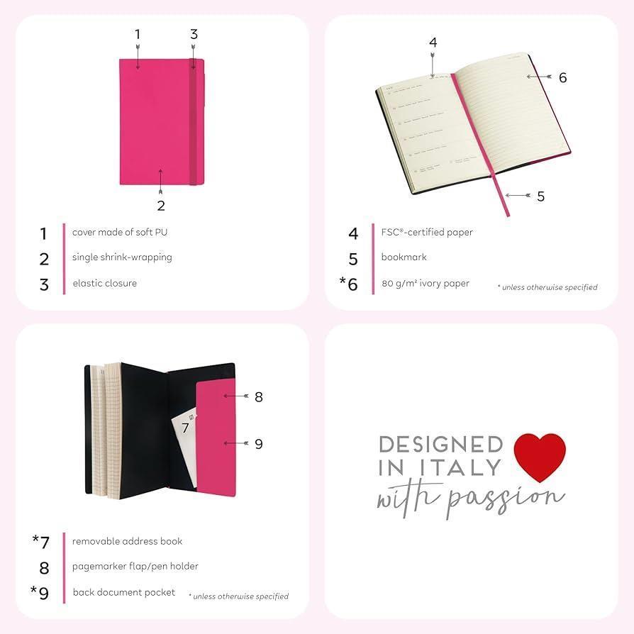 Legami Maxi Size Agenda/Planner Sept. 2024- Dec. 2025 16 Months Günlük Ajanda Corn Flower