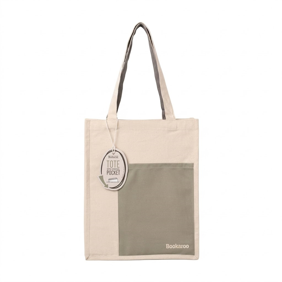 IF Bookaroo Tote Çanta Açık Gri Krem 38035
