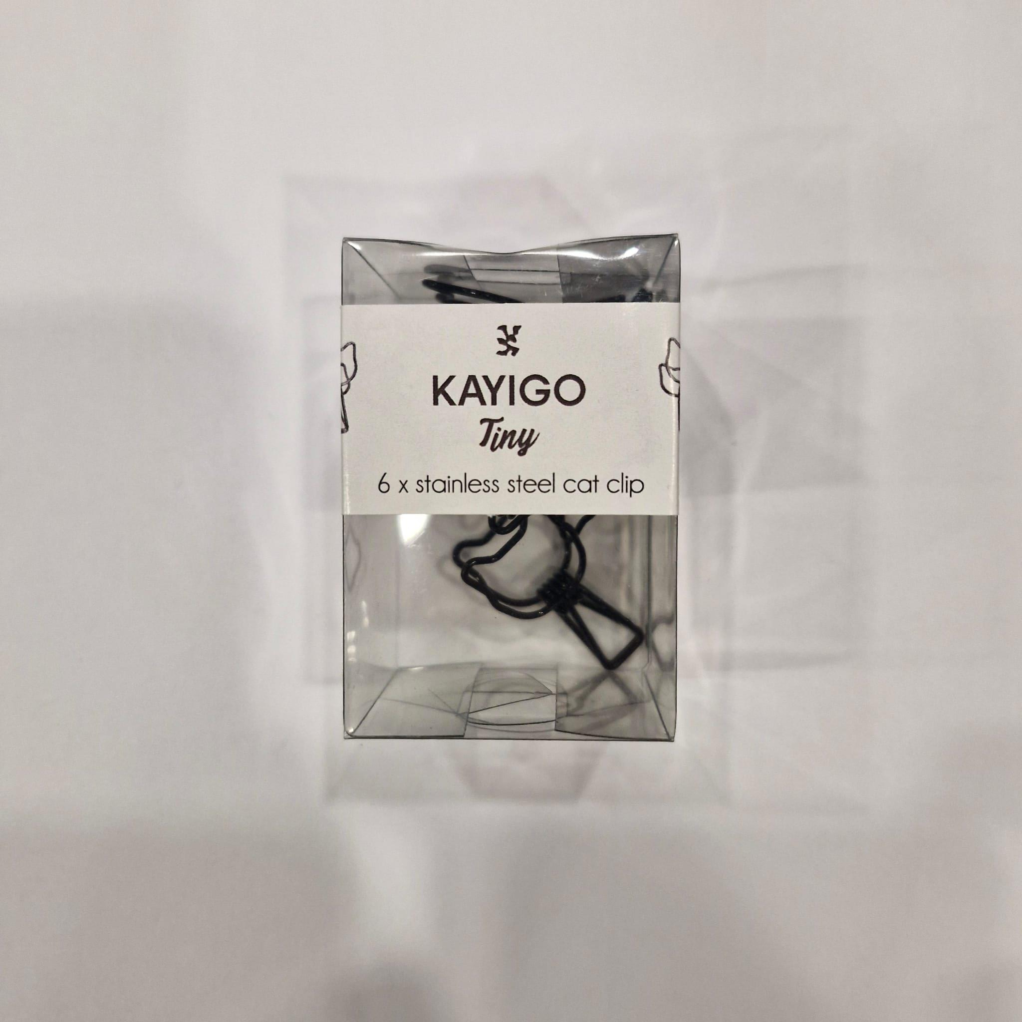 Kayigo Tiny Paslanmaz Çelik Kedi Klips Altılı Siyah