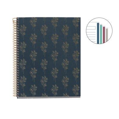 Miquelrius A5 70g 100 yaprak Telli Çizgili  Bloom British Defter 