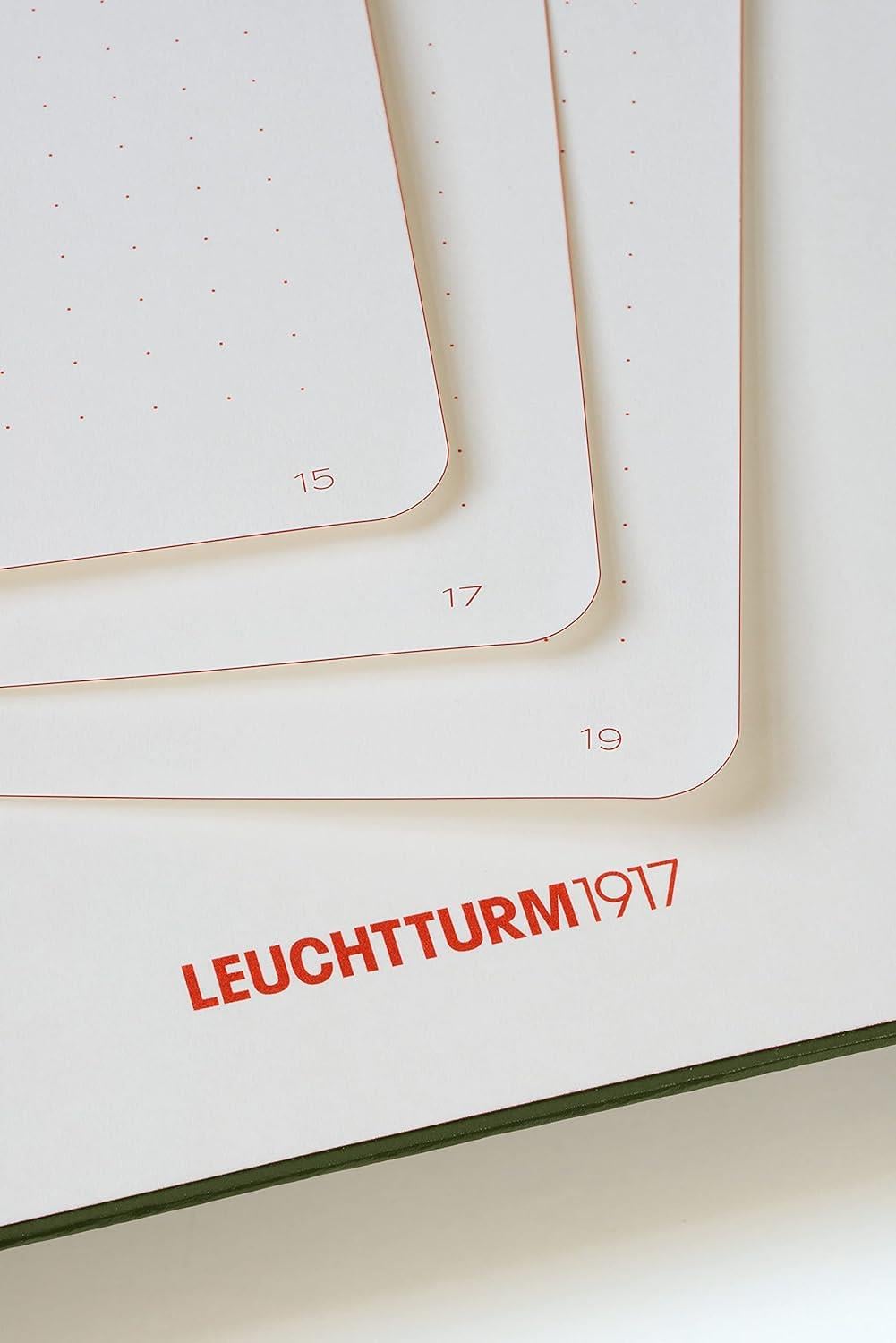 Leuchttrum 1917 Limited Edition Red Dots Medium(A5) Sert Kapak, 251 Numaralandırılmış Kırmızı Noktalı Sayfa Defter Royal Blue 357698