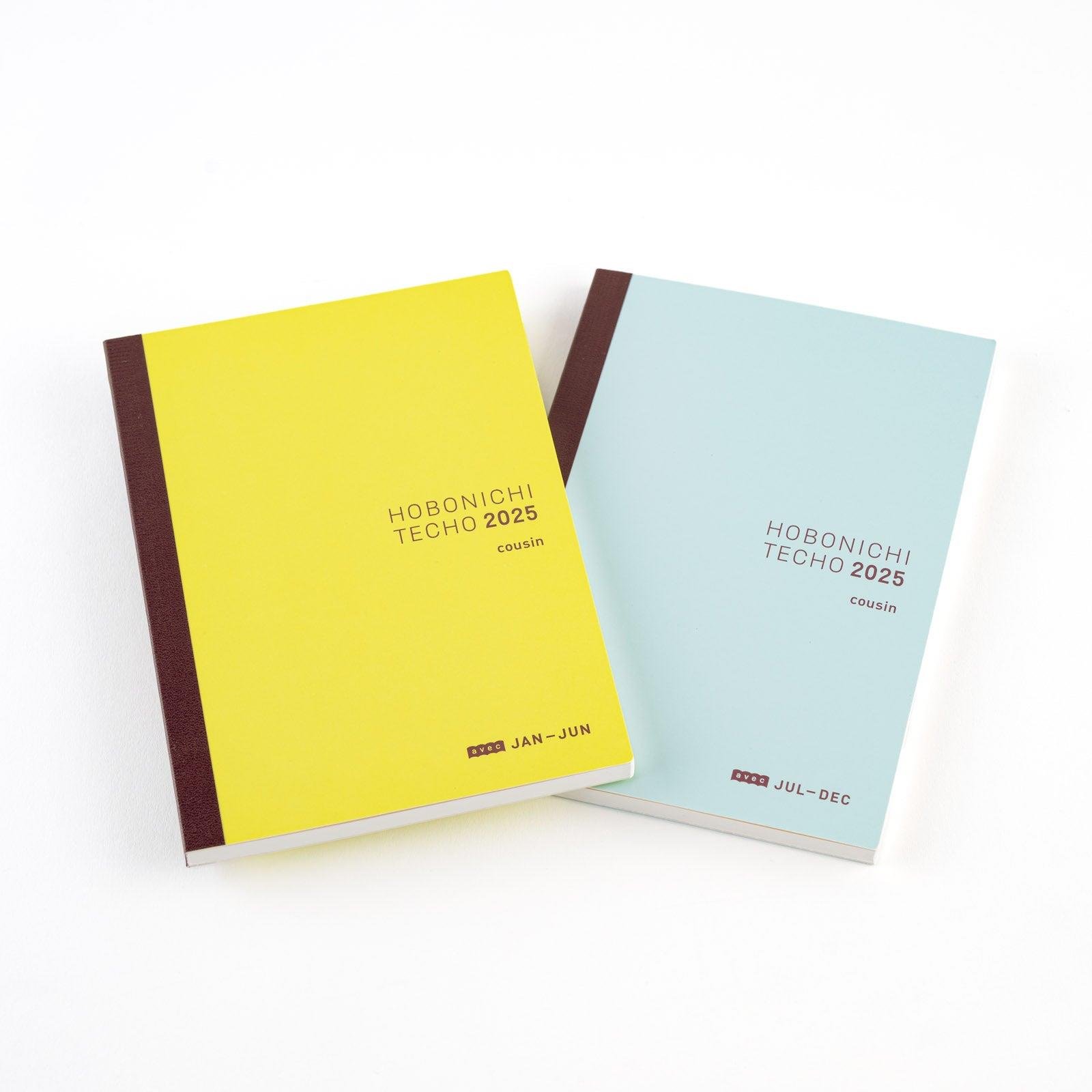 Hobonichi Techo Cousin AVEC İkili 6 Aylık Ajanda Seti A5 2025 Japanese Version Ajanda/Planner 