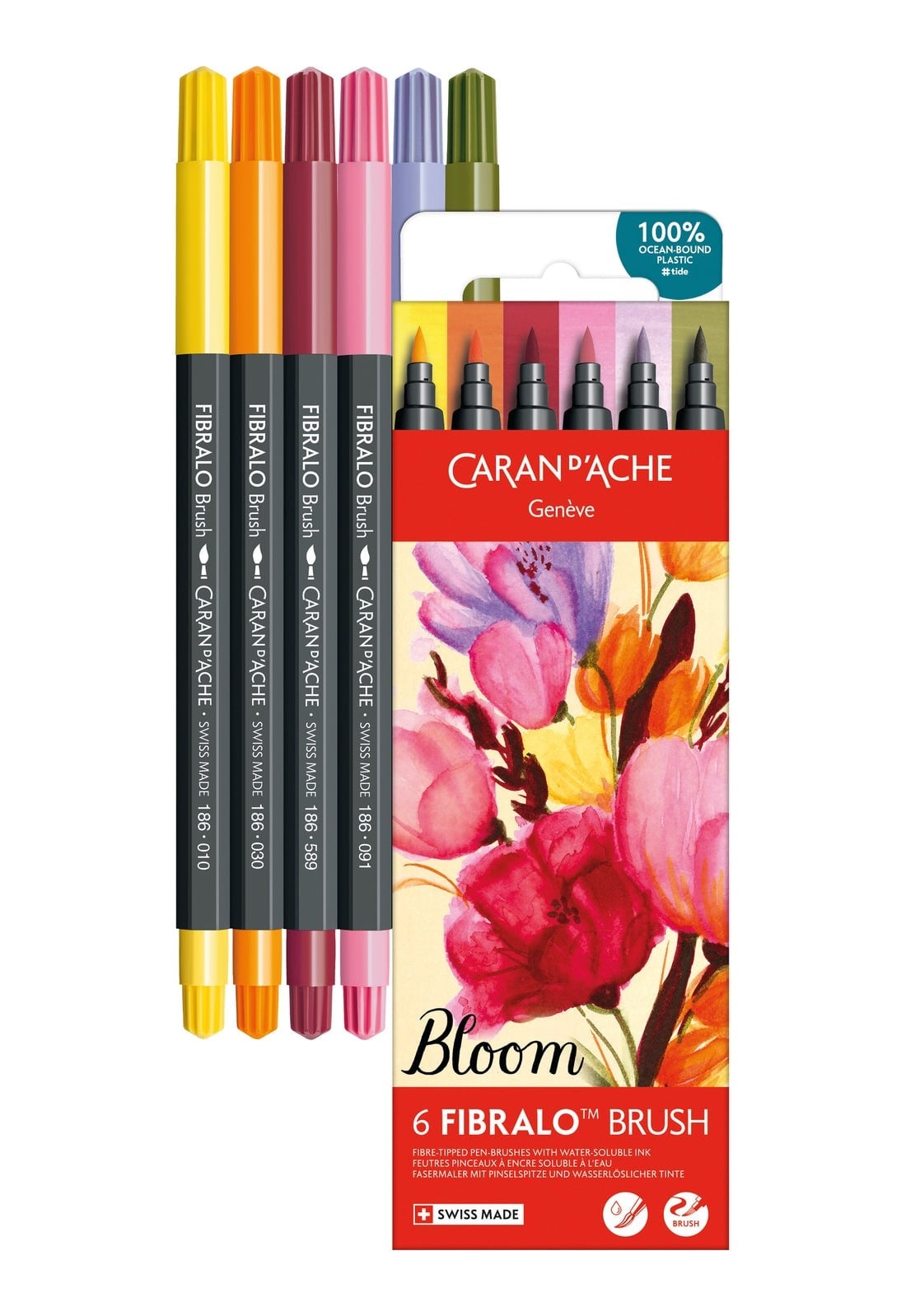 Caran d'Ache Fibralo™ Brush Bloom 6'Lı Keçeli Kalem Seti 186-805