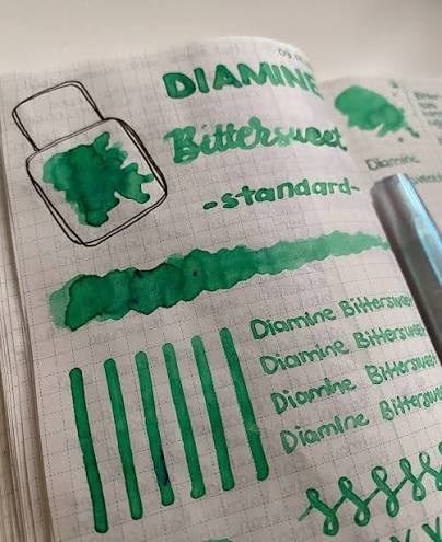 Diamine Inkvent Teal Calender Bittersweet Standard Mürekkep