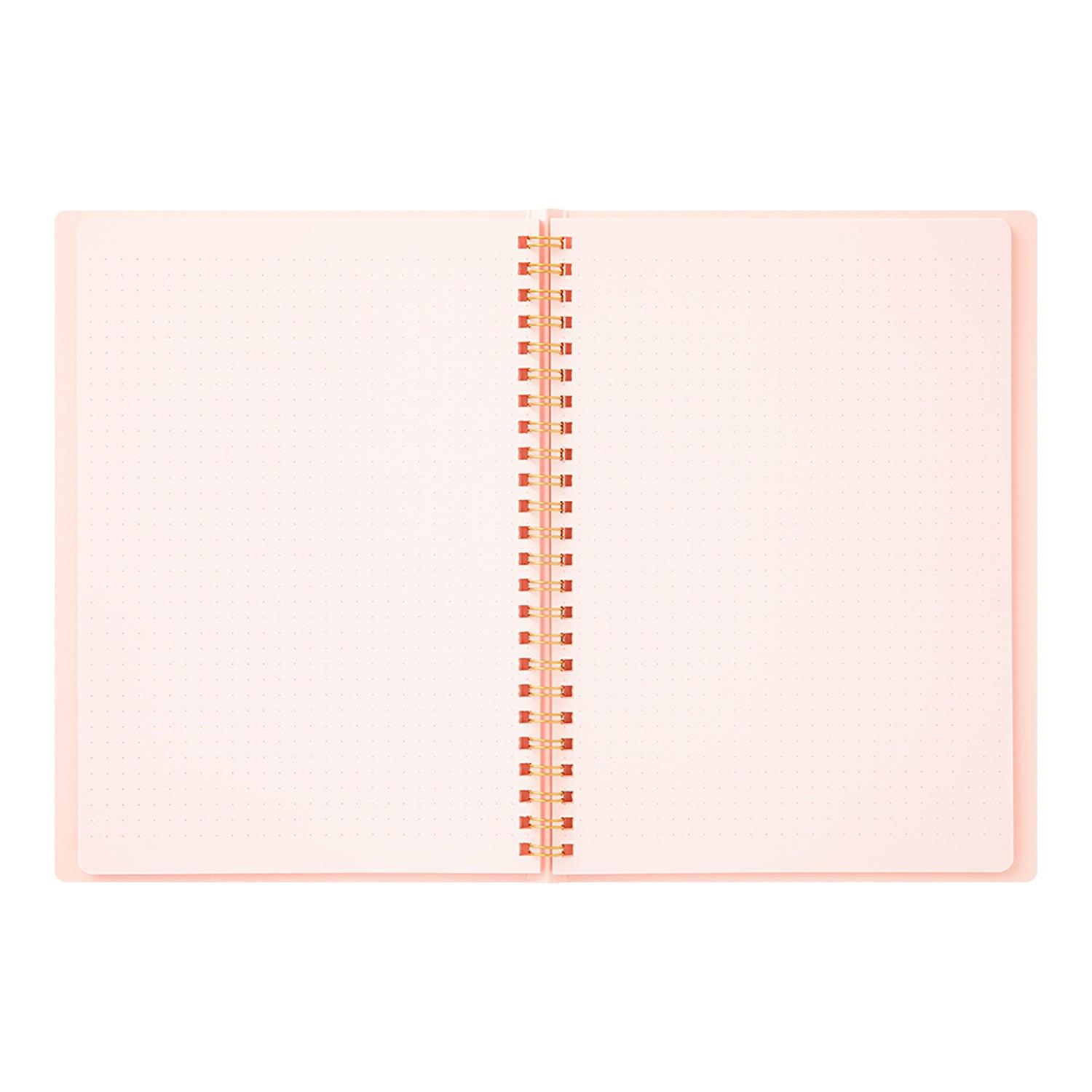 Midori Ring Notebook A5 Color Dotted Noktalı Defter Pink