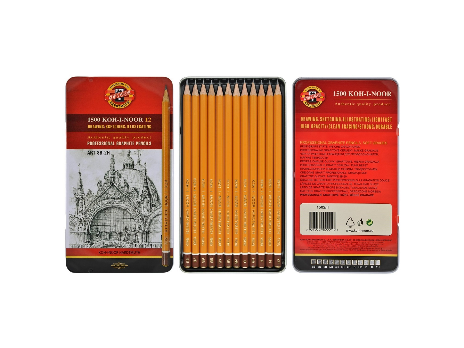 Koh-i Noor Profesyonel 1502/II 8B-2H Dereceli Metal Kutu Kalem Seti