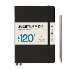 Leuchttrum 1917 Superior Paper Edition 120 g/m² Sert Kapak, A5, Çizgisiz Black 364424