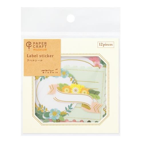 Midori sticker seal 2610 PCM label floral pattern