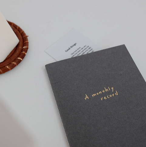 Suatelier Design The Montly Record Aylık Tarihsiz Defter Gri