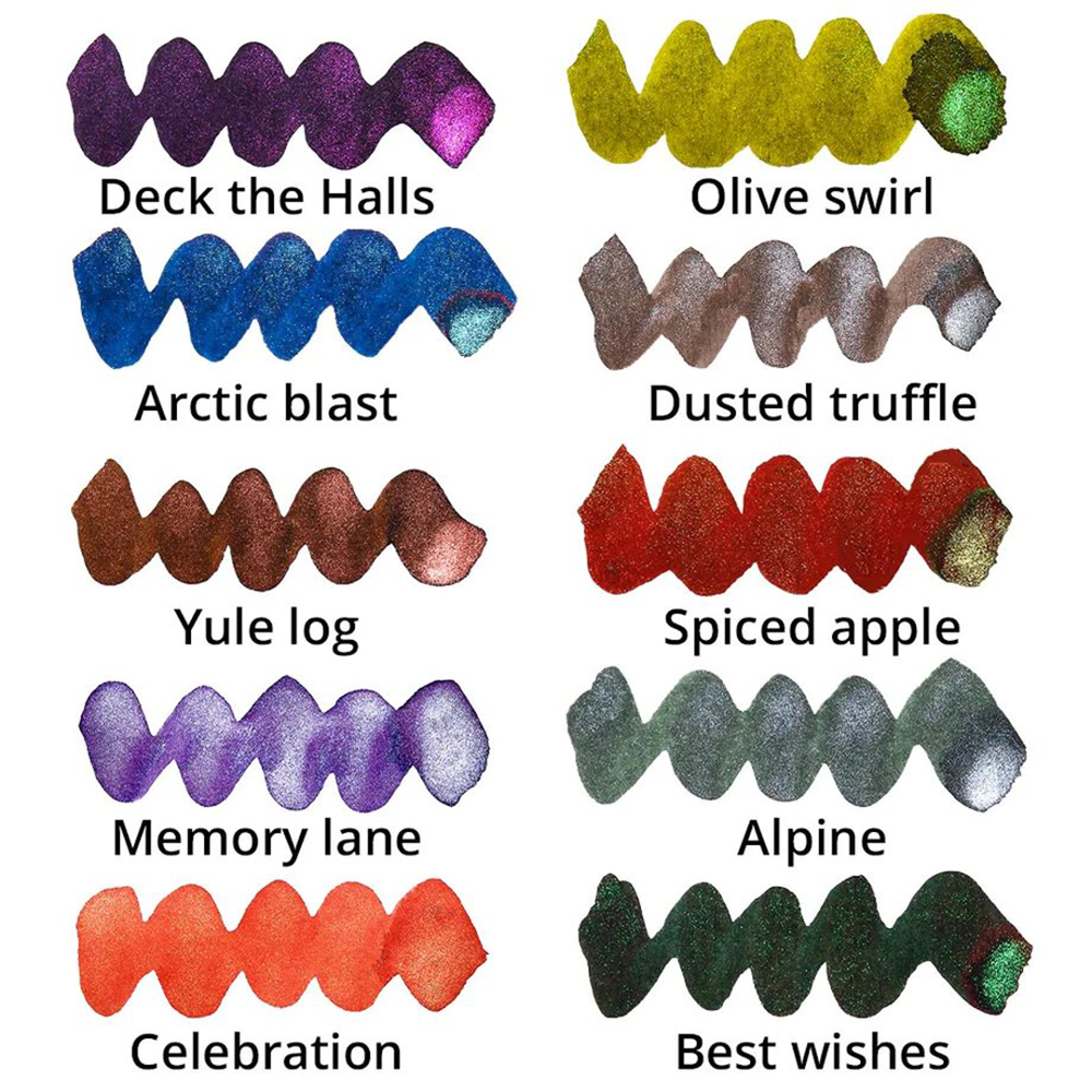 Diamine Inkvent Green Edition Collection Şişe Mürekkep 50ml Deck the Halls