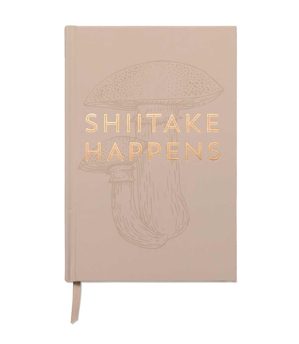 DesignWorks Ink Vintage Sass Hardcover Journal - Shiitake Happens Defter