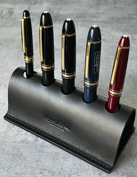 Aegan Leather Hakiki Deri 5'li Kalem Tutucu
