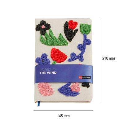 Miquelrius Leaves in the Wind A5 80g Punch Effect Pure Beige Defter
