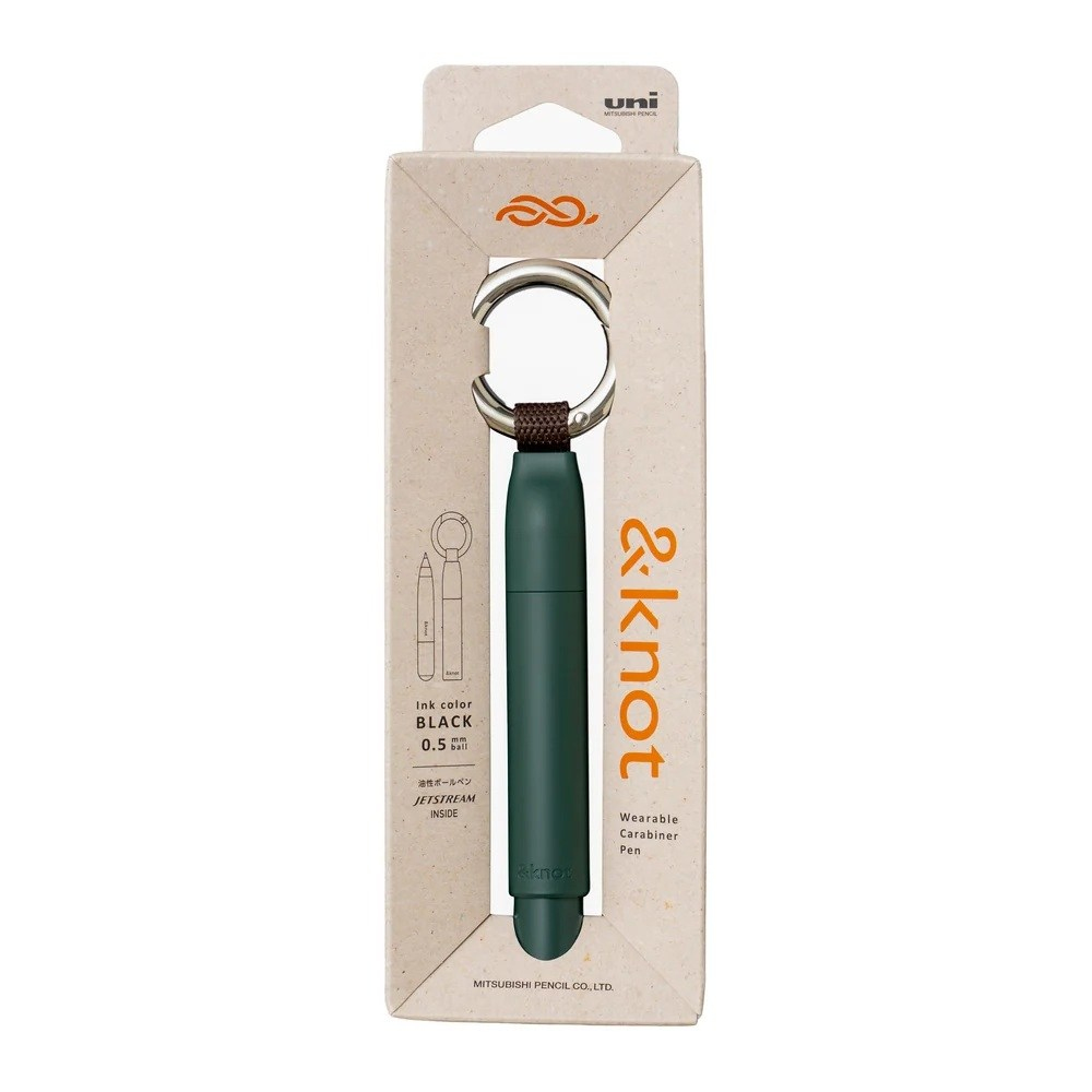 Uni ball & knot Çantaya Takılabilir Jetstream Tükenmez Kalem 0.5 mm Sedir Yeşili