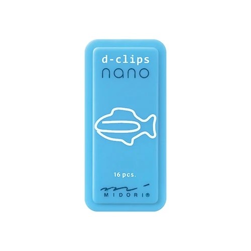 Midori D-Clips Nano Fish – Balık Figürlü Ataş 16'lı