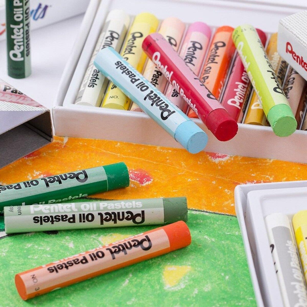 Pentel Arts Oil Pastels 25'li Yağlı Pastel Boya Kalemi Seti 