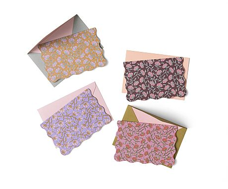 Designworks Vintage Floral 16'lı Zarflı Not Kartlık Seti