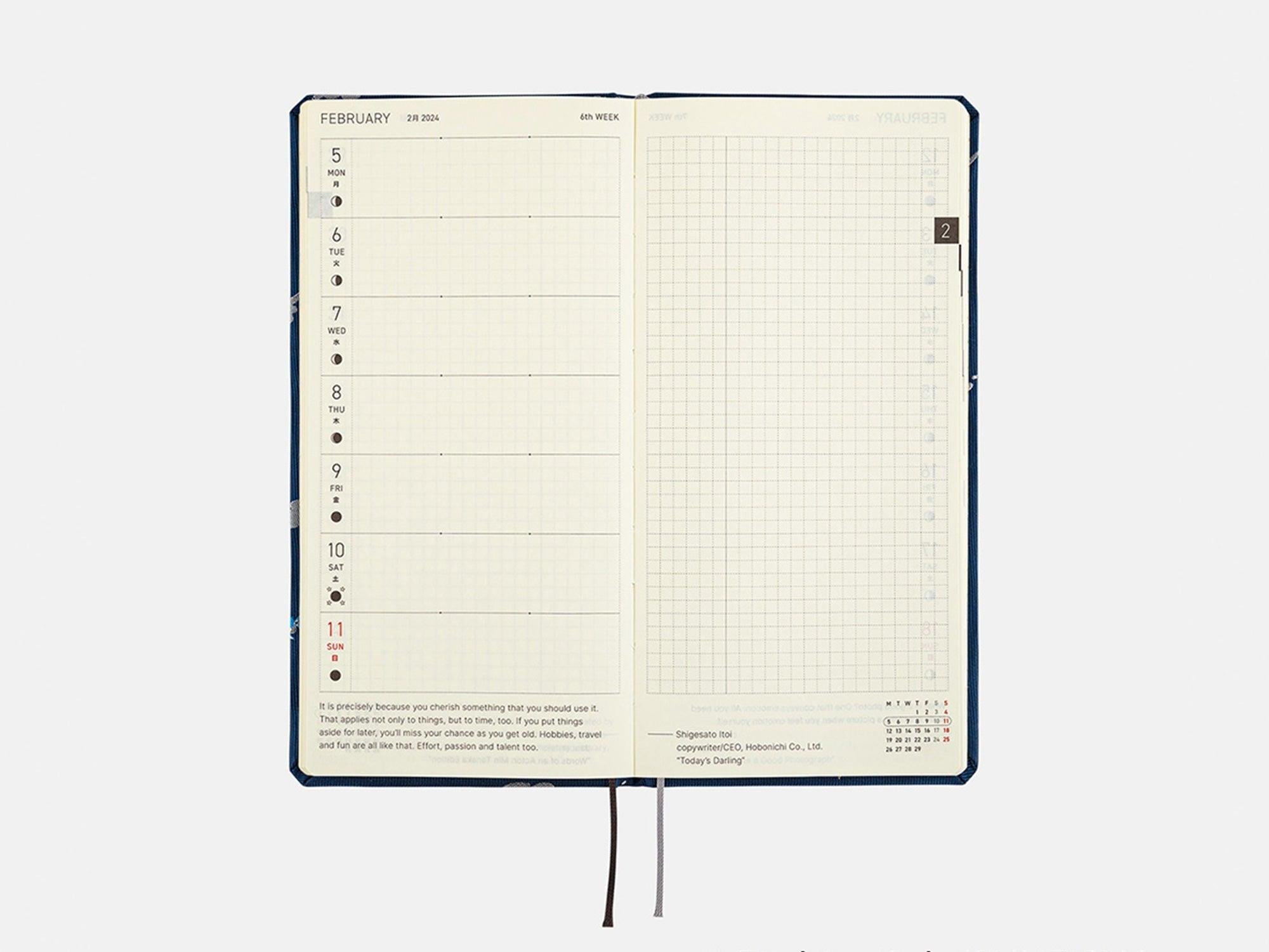 Hobonichi Weeks Japanese Version 2024 Jan. Start One Piece Magazine Like The Sun