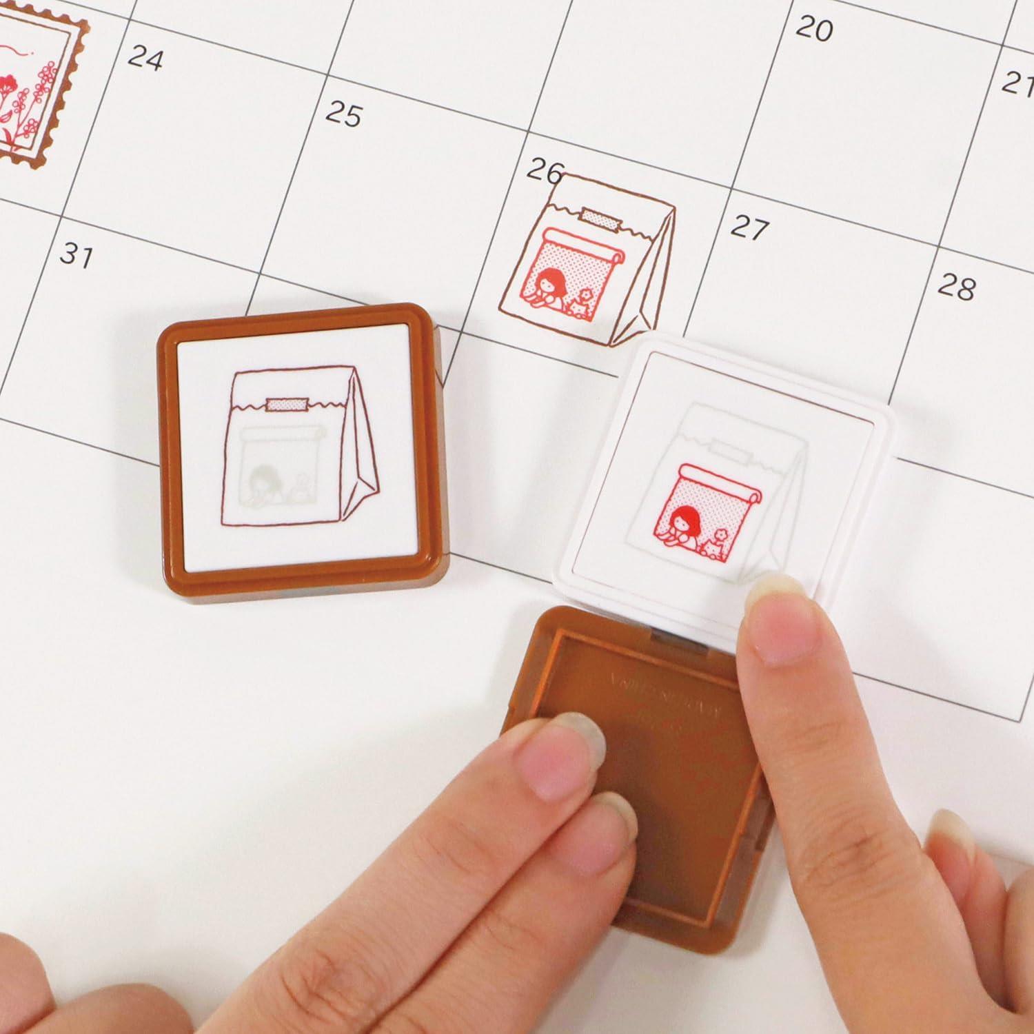 Kutsuwa Stamp Hanko Girl House DE013E