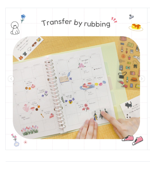 Daiso Decal Transfer Sticker Stationery