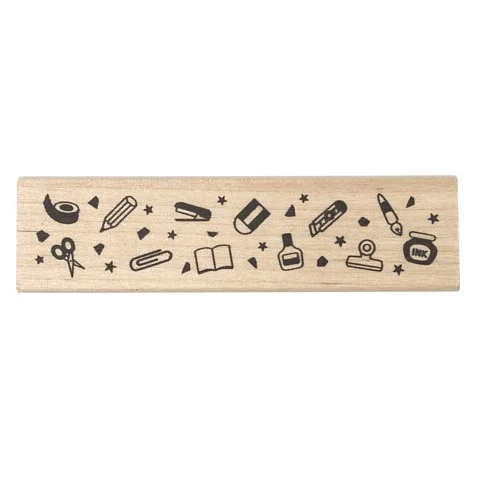 KODOMO NO KAO Notebook Club Wooden Stamp 0403-001 Stationery Uzun Ahşap Damga