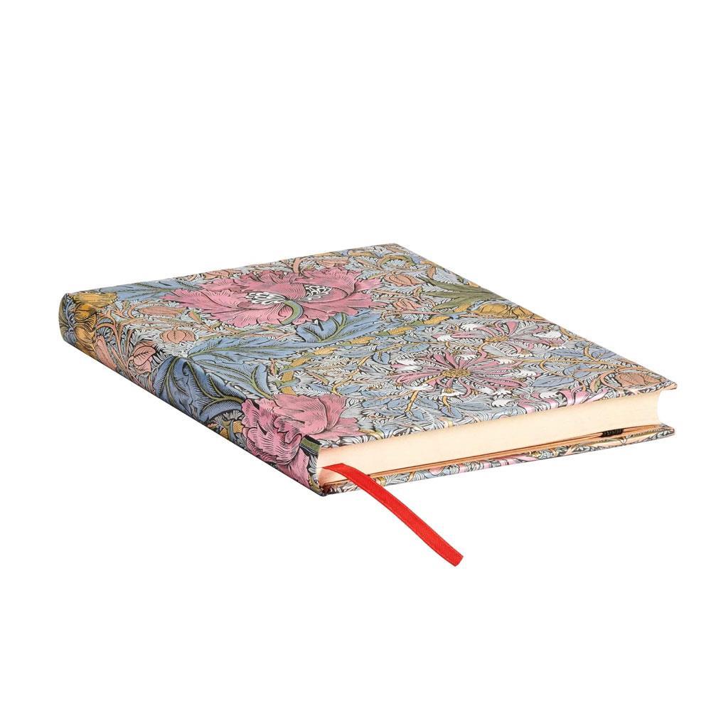Paperblanks Morris Pink Honeysuckle Sert Kapak 18x23 144 Sayfa 120 Gr Çizgili Defter PB9385-5