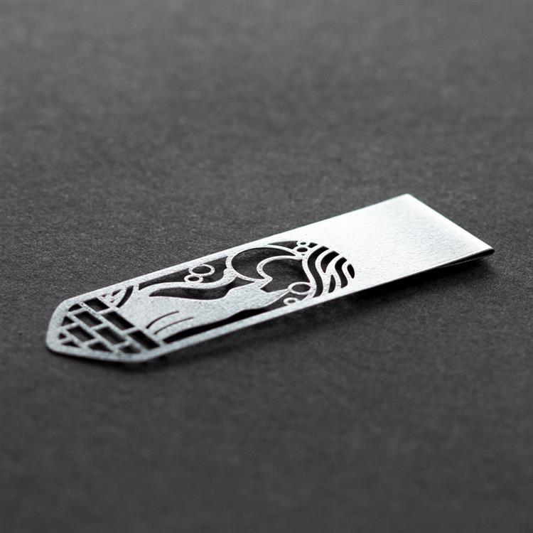 Midori Stainless Steel Bookmark - Cat And Moon Kitap Ayracı