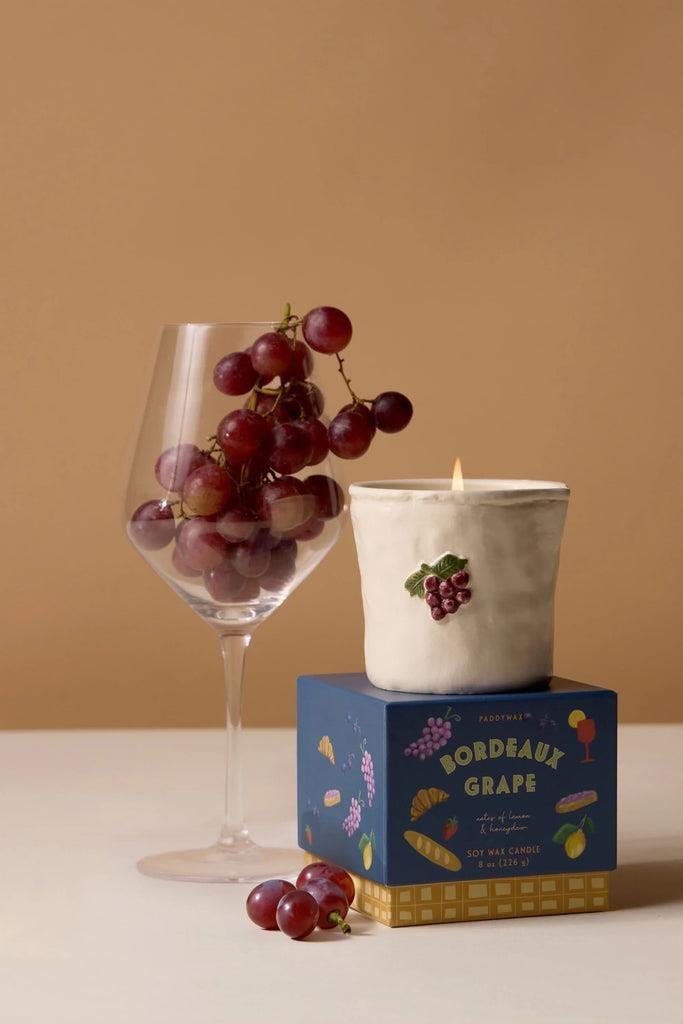 Paddywax Bistro Range Seramik Candle -  Bordeaux Grapes  - Lemon & Honeydew 226 gr. Mum