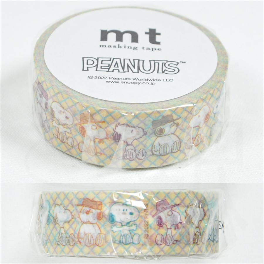 Kamo-i Masking Washi Tape 15mm×7m Peanuts Brothers