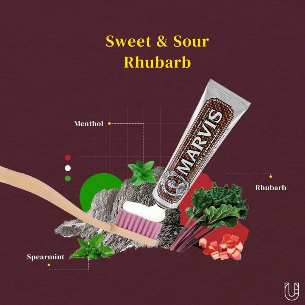 Marvis Sweet and Sour Rhubarb Florürlü Diş Macunu 75 ml