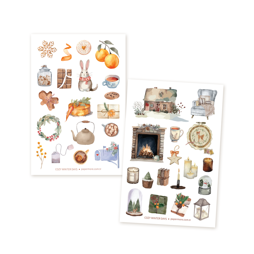 Cozy Winter Days Sticker Seti