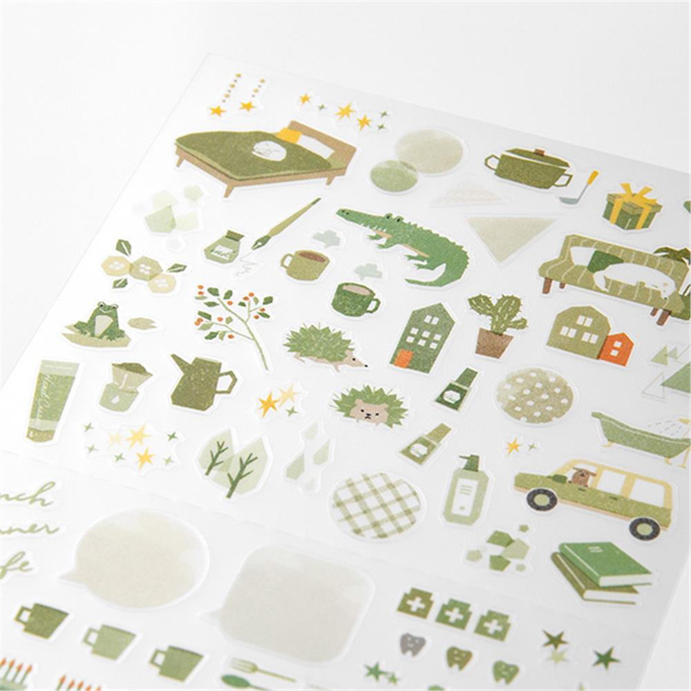 Midori sticker   color mos green
