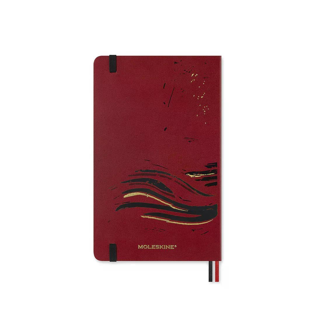 Moleskine Year of the Horse Limited Edition Sert Kapak Çizgili Defter Kırmızı