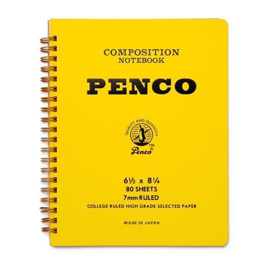 Penco Coil Composition Notebook Yellow A5 Çizgili Telli Defter