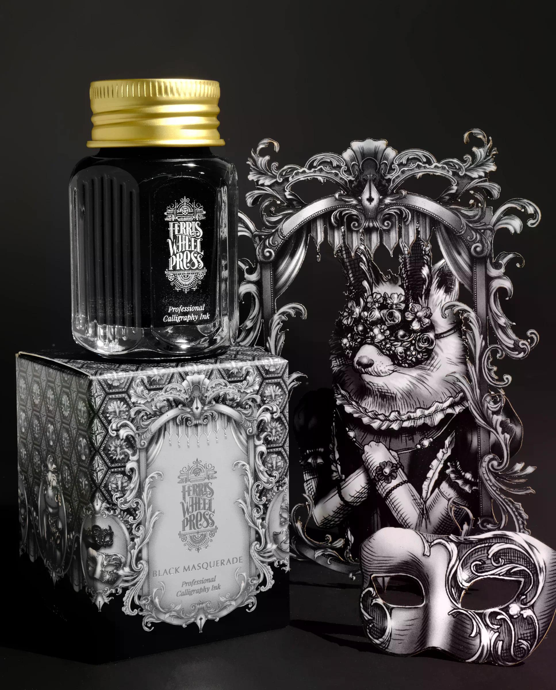 Ferris Wheel Press Black Masquerade Kaligrafi Şişe Mürekkep - 28 ml
