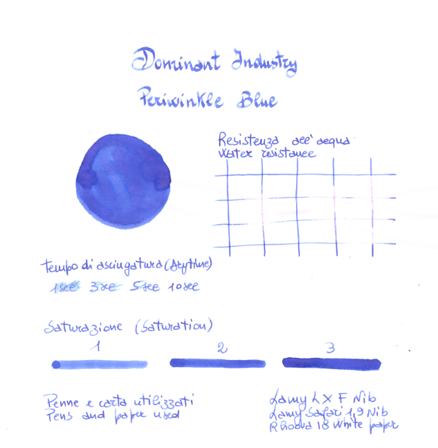 Dominant Industry Standard Şişe Mürekkep Periwinkle Blue