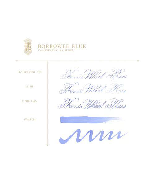 Ferris Wheel Press Borrowed Blue Kaligrafi Şişe Mürekkep - 28 ml