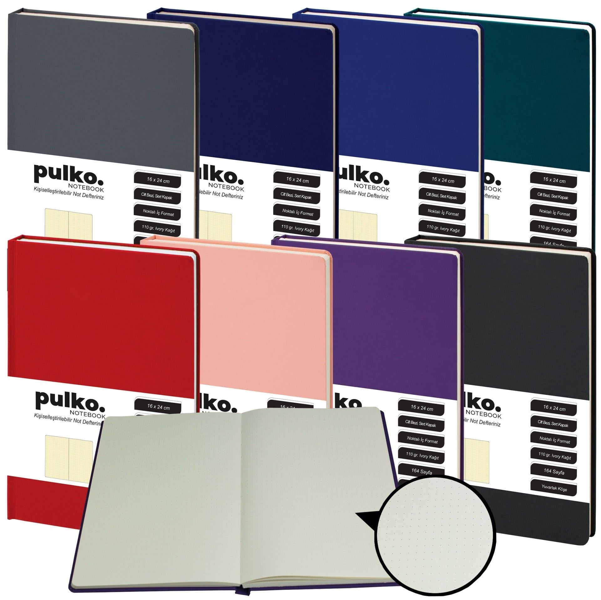 Pulko Noktalı 110 gr Defter Kırmızı