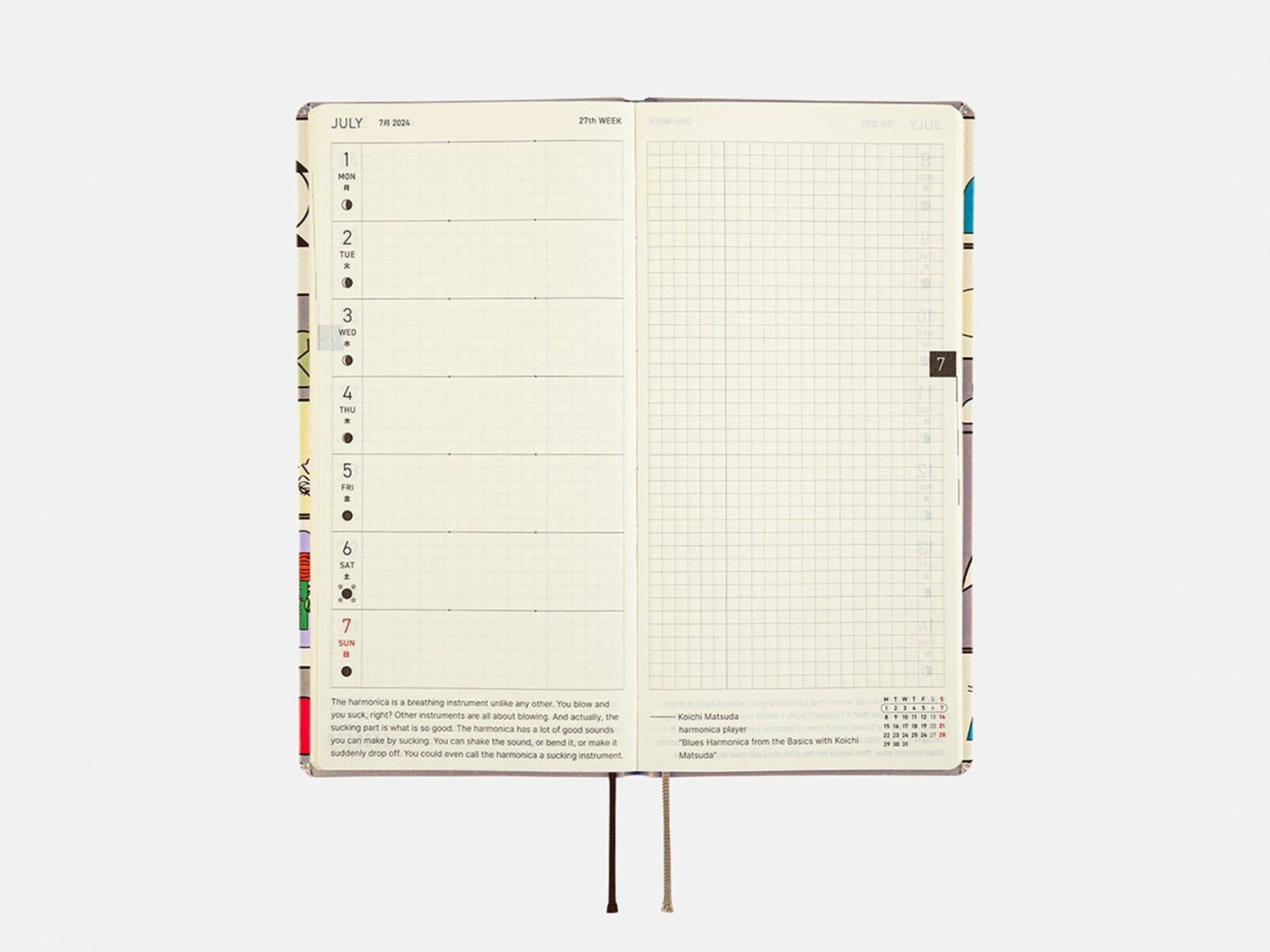 Hobonichi Weeks Japanese Version 2024 Jan. Start Tomomi Nishikawa Hanafi Set