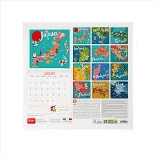 Legami 2025 Let's Travel The World Wall Calendar 30 x 29 cm Duvar Takvimi