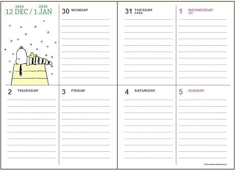 Peanuts 2025 Diary Navy Ajanda/Planner
